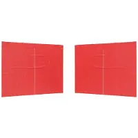 vidaXL Partyzelt-Seitenteil 2 Stk. 300 x 195 cm Rot PE und Stahl