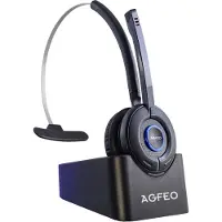 AGFEO 6101543, Kabellos, Büro/Callcenter, 49 g, Kopfhörer, Schwarz