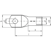 Intercable ICD958 - Rohrringöse - Gerade - Silber - 95 mm² - M8 - 25 Stück(e)