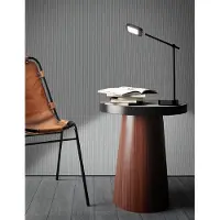 Perenz 8-W-LED-Tischleuchte mit Touch-Steuerung und USB-Anschluss, modernes Design aus schwarzem Kunststoff, stufenlos dimmbar, Höhe 37 cm -