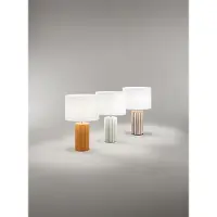 Perenz - Tischlampe Keramik Orange, Ø28 H46 cm, E27 max 60W - ohne Leuchtmittel