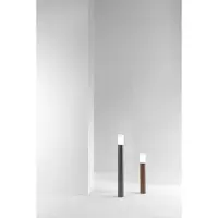 Perenz Lampo - Gartenpoller mit E27-Glühbirne IP54 H 90 cm, lackiertes Metall, satiniertes Glas, Außenpoller - - Dunkelgrau