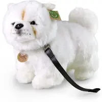 Rappa Plüschhund im Chow-Chow-Design mit Leine, 30 cm, umweltfreundlich