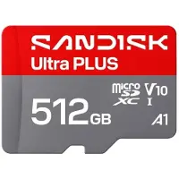 SanDisk microSDXC Ultra Plus 512GB (UHS-I, V10, U1, C10, A1, R200MB/s, Full HD)