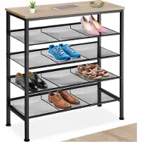 TecTake - Schuhregal Bournemouth Industrieleuchte - Schuhaufbewahrung - 404280