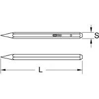 Ks Tools BRONZEplus Spitzmeißel, 400mm ( 963.2493 )