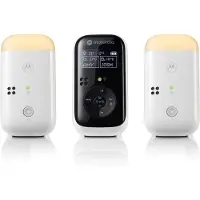 Motorola PIP15-2 Babyphone Audio mit zwei Baby-Einheiten, schwarz-weiß
