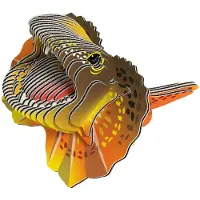 Eugy 3D Bastelset Kragenechse (Miniatur-Tierfigur, aus Wellkarton) 650108
