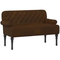 vidaXL Zweisitzer mit Knopfheftung Braun 120 x 65 x 78 cm