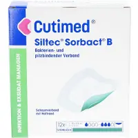 Cutimed Siltec Sorbact B PU-Verb.10x10 cm 12 St Verband