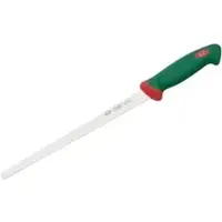 Sanelli Lachsmesser, Klingenlänge 28 cm, Küchenmesser mit langer Edelstahlklinge, Farbe: grün