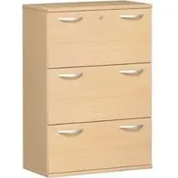 Geramöbel Hängeregisterschrank Pro, Holz, 2-bahnig, 3 Schübe, buche