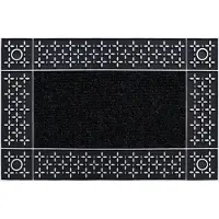 Rugsx Türmatte BH 207 Gitter, rutschfest, Drinnen, Draußen, gummi - silber 45x70 cm