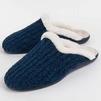 Northome Damen Slipper Louslip, Farbe Blau, aus veganen Materialien, hergestellt in Spanien