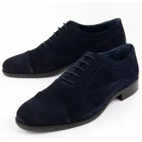 Purapiel Herren Oxford-Schuh 'Dario' aus 100 % natürlichem Leder, Chrom VI-frei, Blau