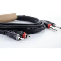 Cordial 14839 Klinke / Cinch Audio Anschlusskabel (2x Klinkenstecker 6.3 mm (mon