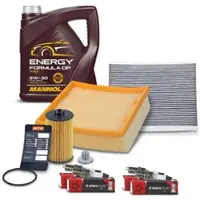 BESTPRICE Inspektionspaket Set C + 4l Motoröl [Hersteller-Nr. 41242832] für Vauxhall, Opel