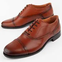 Purapiel Herren Oxford Freizeitschuh Modell Dario2 aus 100% Leder, Chrom VI-frei, Braun