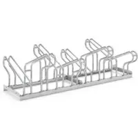 WSM Bügelparker , 2-seitig, für Reifen bis B 55 mm, B 1400 x T 3200 x H 500 mm, Stahl feuerverzinkt, 8 Einstellplätze, zerlegt