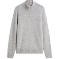 Tommy Hilfiger Lambswool Zip Mock Light Grey Heather Größe: XL | Turtlenecks Outlet | Herren | Grau