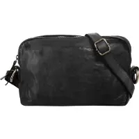 Harold's Leder Umhängetasche Submarine Postbag Black schwarz