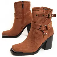 Montevita Stiefelette mit Absatz, Stadtbraun