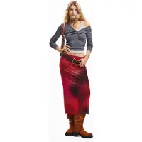 Desigual Bleistiftrock Asmee 26SWFK02 Rot Slim Fit