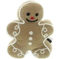 Frank Flechtwaren Sofakissen Gingerbread, 60 004 1, braun, mit Teddyfleece-Bezug, 33x45 cm