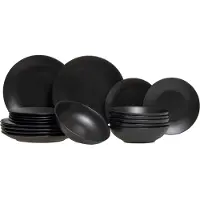 Tavola 18tlg. Tellerset / Dinnerset Black London