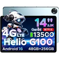 Doogee Tab E3 Max Android 16, 14 Zoll, 4G LTE, 48GB(8+40)+256GB(bis 2TB erweiterbar), 13500mAh/18W, 4G LTE, Widevine L1