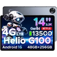 Doogee Tab E3 Max Android 16, 14 Zoll, 4G LTE, 48GB(8+40)+256GB(bis 2TB erweiterbar), 13500mAh/18W, 4G LTE, Widevine L1