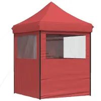vidaXL Partyzelt 200 x 200 x 306 cm Bordeauxrot Oxford-Stoff