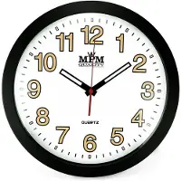 MPM -Quality Wanduhr Tala rund Ø 300 mm Kunststoff Weiß/Schwarz