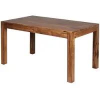 KADIMA DESIGN Massivholz Esstisch | Handgefertigter Holztisch für Esszimmer | Premium Küchentisch aus Massivholz | Zeitloses Design | Dunkelbraun 140x80 cm | NAKO von
