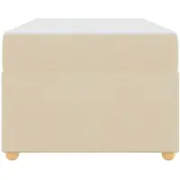 vidaXL Bettrahmen mit Matratze Creme 90 x 200 cm Stoff
