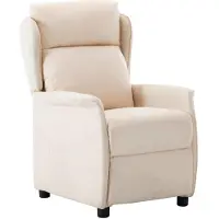 vidaXL Liegestuhl Creme Polyester