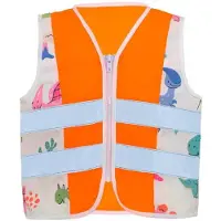 Korntex Kinder Warnweste Dinosaurs Orange/Brachiosaurus CO2 Neutral S EN 17353  ACTDINBRA