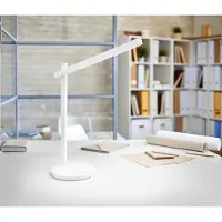 Perenz Ruler LED-Tischleuchte, 7 W, Aluminium- und Kunststoffrahmen, 3-stufig dimmbar, 3 Farbtemperaturen, Weiß, Höhe 76 cm -