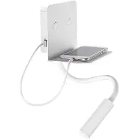Perenz Weiße Metall-Wandleuchte, LED-Lampe mit flexiblem Arm, integriertem USB-Anschluss und 3000K-Beleuchtung, Serie 6636 -