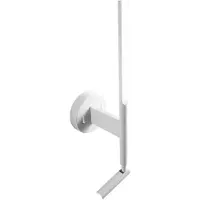 Perenz Weiße Metall-Wandleuchte mit integriertem 9-W-LED-Spot und verstellbarem Diffusor, modernes und elegantes Design, Höhe 55 cm -