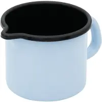 Riess Emaille Schnabeltopf Ø 9cm, 0,5 l, Backemaille Blau