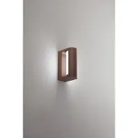 Perenz LED-Wandleuchte aus pulverbeschichtetem Aluminium, Corten matt, 12 W, 3000 K, moderner Außenstrahler mit verstellbarem Diffusor -