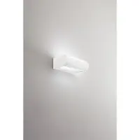 Perenz LED-Wandleuchte aus pulverbeschichtetem Aluminium, mattweiß, 12 W, 3000 K, moderner Außenstrahler mit verstellbarem Diffusor -