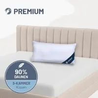 Casimum 3-Kammer-Daunenkissen »PREMIUM« – 90% Daunen, 10% Federn (Außen), Größe: 40x80