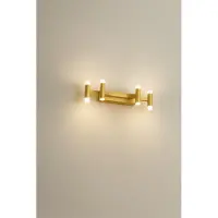 Perenz Moderne LED-Wandleuchte in gebürstetem Gold-Finish, 24 W, 3000 K, elegantes geometrisches Design für stilvolle Innenbeleuchtung -