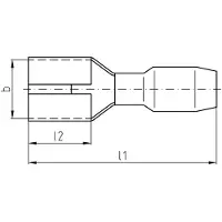 Intercable Flachsteckhülse ICIQ6912FH 4-6qmm 9,5 x 1,2 100 Stk