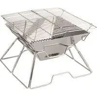 Robens Wayne, Grill, Holzkohle + Brennholz, Kamin, Edelstahl, Rechteckig, Edelstahl