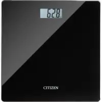 Citizen HMS324 Weiße/schwarze digitale Körperwaage. Schlankes Design, vergleichbar mit früheren Messergebnissen, schlankes Design mit sofortiger Gewichtsmessung, LCD-Display und Hartglas
