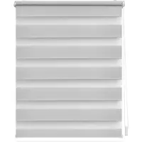 Lichtblick Doppelrollo blickdicht ohne Bohren Grau 65 cm x 150 cm (B x L)