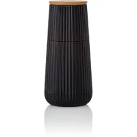 AdHoc Pfeffer- / Salzmühle Scape, black, CeraCut Ceramic Mahlwerk, Kunststoff/Eichenholz, D: 5,8 cm, H: 12,3 cm